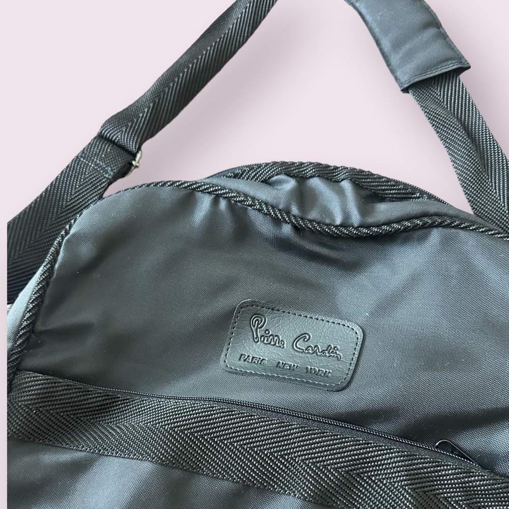 Vintage Pierre Cardin Black Nylon Shoulder Luggage Bag Travel - Picture 3 of 14